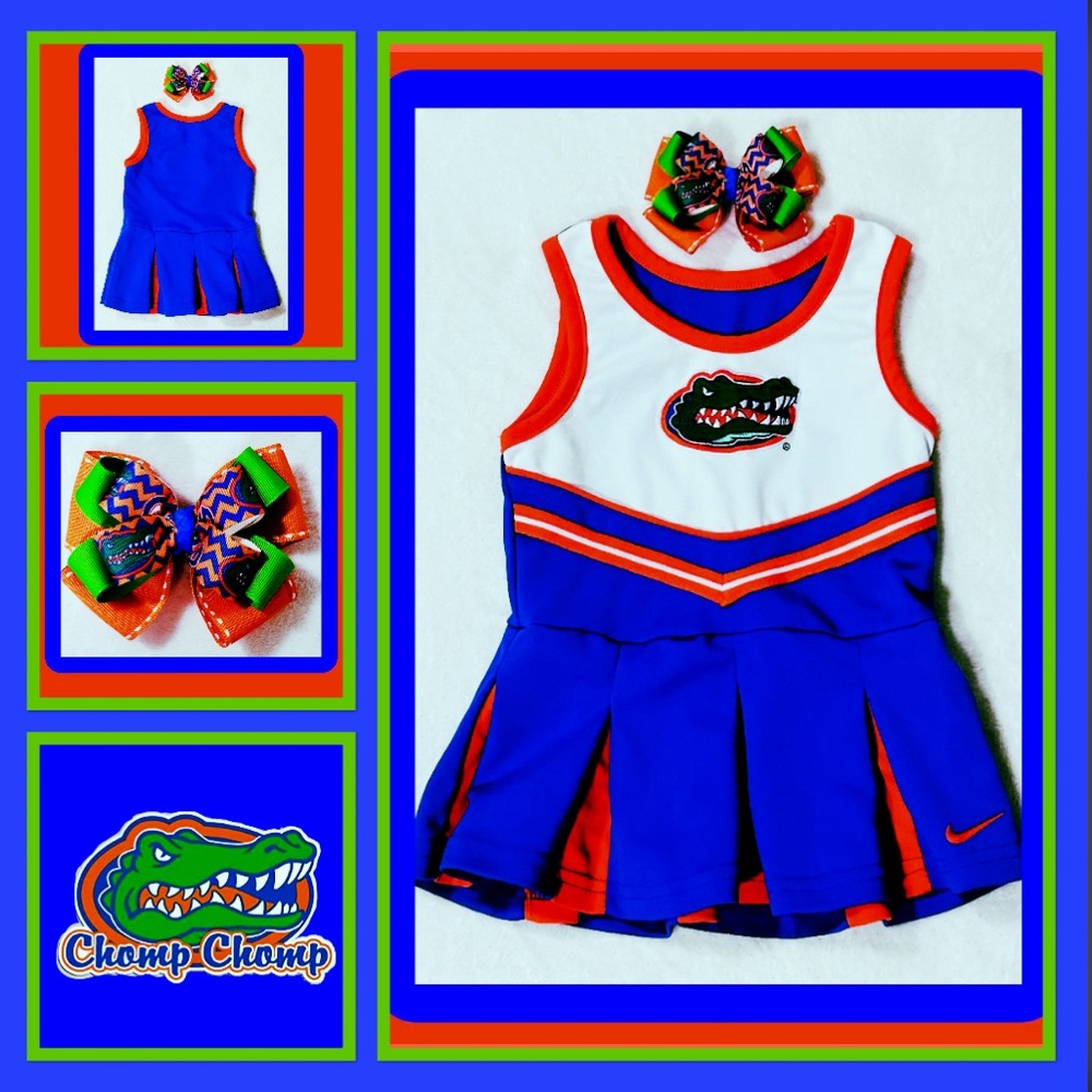 Gator Cheerleader Costume with Bow